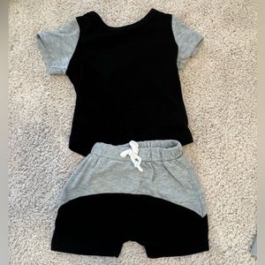 Grey and black baby set